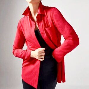 NWT- ATHLETA Urbanite, Textured Matador, Long Sleeve, Athleisure Blouse- Size XS